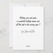 Cartes de Noël à feuillage persistant, Bonne Nouve (Dos)