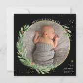 Cartes de Noël à l'aquarelle avec des végétaux et  (Devant)