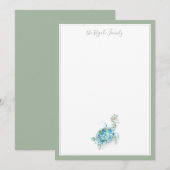 Cartes de Noël à l'aquarelle sur le thème de la me (Devant / Derrière)