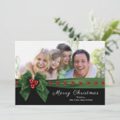 Cartes de Noël à ruban et à froid, vert et rouge (Debout devant)