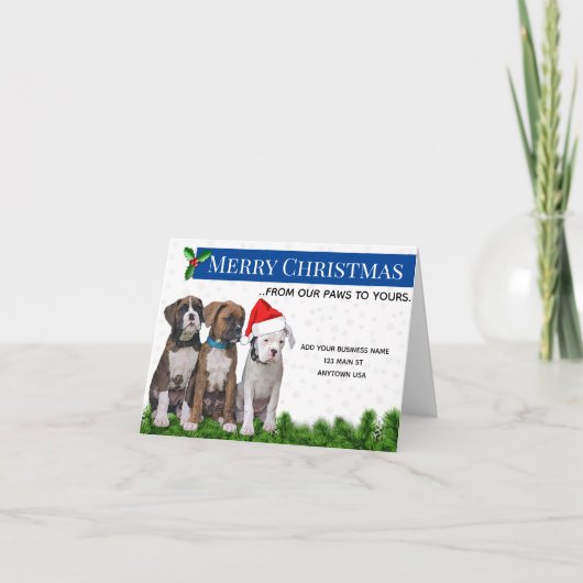 Cartes de Noël à thème de chien, Vétérarinaire (Devant)