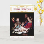 Cartes de Noël à thème religieux (Fleur jaune)