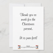 Cartes de Noël actuelles du Merci (Dos)