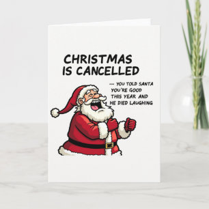 Cartes de Noël amusantes Père Noël rire