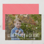 Cartes de Noël amusantes pour les enfants (Devant / Derrière)