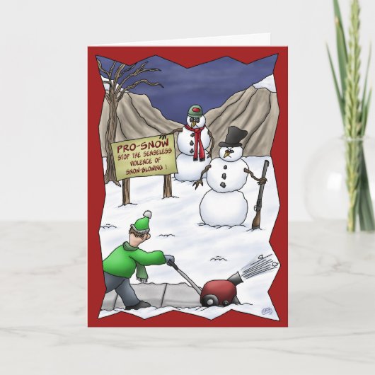 Cartes de Noël amusantes : Pro-Snow (Devant)