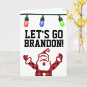 CARTES DE NOËL ANTI-BIDEN ALLEZ-Y BRANDON ! (Fleur jaune)