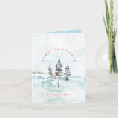 Cartes de Noël aquarelle avec versets bibliques (Devant)