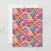 Cartes de Noël Aquarelle colorée Poinsettia (Dos)