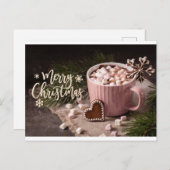 Cartes de Noël au chocolat chaud (Devant / Derrière)
