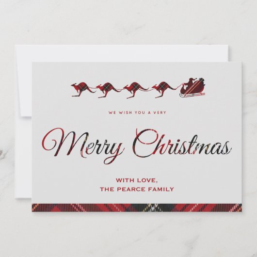 Cartes de Noël Australie Joyeux Noël Père Noël (Devant)