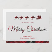 Cartes de Noël Australie Joyeux Noël Père Noël (Devant / Derrière)