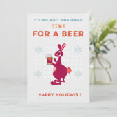 Cartes de Noël australiennes Beer Kangaroo (Debout devant)