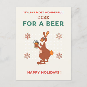 Cartes de Noël australiennes drôle de kangourou je