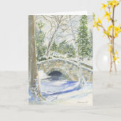 Cartes de Noël avec Greenwich, Ct. (Fleur jaune)