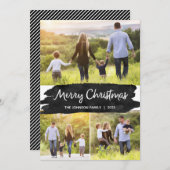 Cartes de Noël avec trois photos (Devant / Derrière)