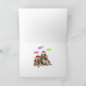 Cartes de Noël Basset Ho Ho Ho (Intérieur)