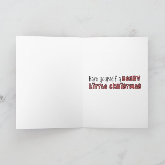 Cartes de Noël Beary mignonne (Intérieur)