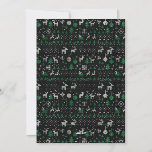 Cartes de Noël Black Green Ugly Sweat (Dos)
