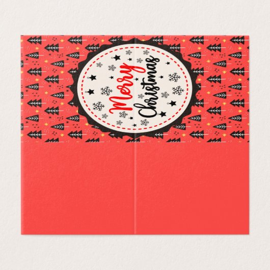 Cartes de Noël Black & Red 25 Pack (Outside Unfolded)
