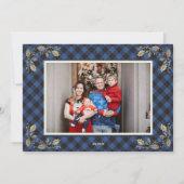 Cartes de Noël Bleu Vintage Buffalo (Dos)