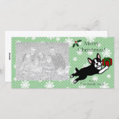 Cartes de Noël Boston Terrier (Devant / Derrière)