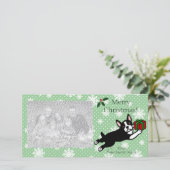 Cartes de Noël Boston Terrier (Debout devant)