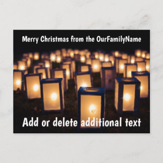 Cartes de Noël Bougies Lanternes Personnaliser