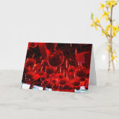 Cartes de Noël Boule Rouge (Fleur jaune)