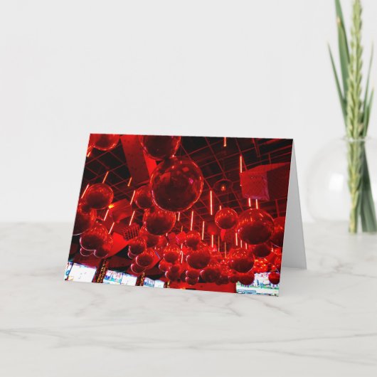 Cartes de Noël Boule Rouge (Devant)