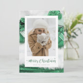 Cartes de Noël Cadeaux Vertes Lettrées À La Main (Debout devant)