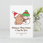 Cartes de Noël Capbyara Carte de vacances amusante (Debout devant)