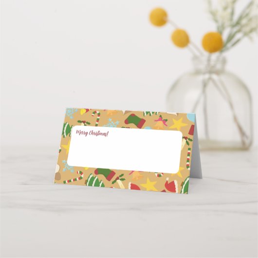 Cartes de Noël chaudes pour la décoration de table (Devant)