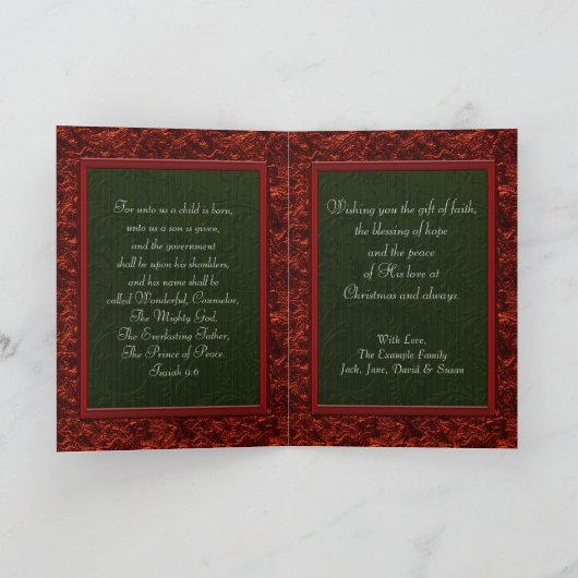 Cartes de Noël chrétiennes élégantes (Intérieur)