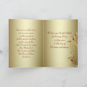 Cartes de Noël chrétiennes Red Gold (Intérieur)