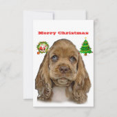 Cartes de Noël Cocker spaniel (Devant)