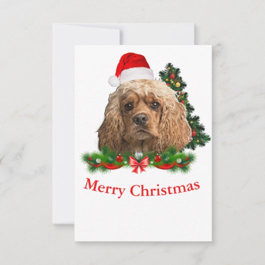 Cartes de Noël Cocker spaniel (Devant)