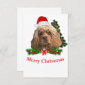 Cartes de Noël Cocker spaniel (Devant / Derrière)