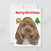 Cartes de Noël Cocker spaniel (Devant)
