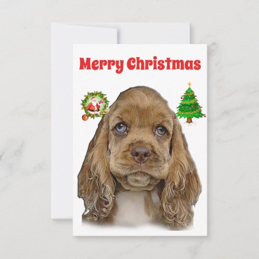 Cartes de Noël Cocker spaniel (Devant)