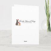 Cartes de Noël Collie Bordure (Dos)