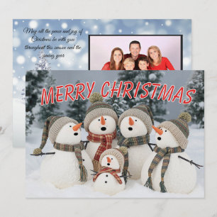 Cartes de Noël colorées avec des bonshommes de nei