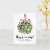 Cartes de Noël Coquette Mistletoe (Fleur jaune)