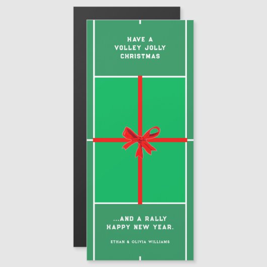 Cartes de Noël créatives de tennis (Devant / Derrière)