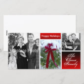 Cartes de Noël customisées Modèle photo de vacance (Devant / Derrière)