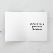 Cartes de Noël Cute Tuxedo Chat Purr-fect (Intérieur)