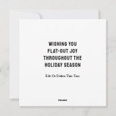 Cartes de Noël Cycliste Vacances (Dos)