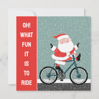 Cartes de Noël Cycliste Vacances
