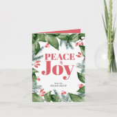 Cartes de Noël d'affaires Botaniques à l'aquarelle (Devant)