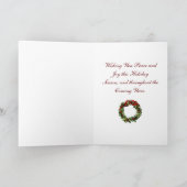 Cartes de Noël d'affaires Bow de Bourgogne (Intérieur)